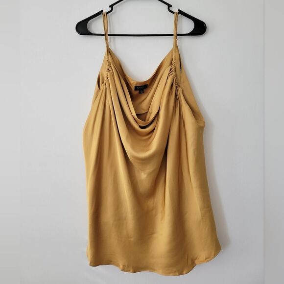 NWT Maree Pour Toi Drape Tank Satin Charmeuse Camisole - Picture 3 of 5